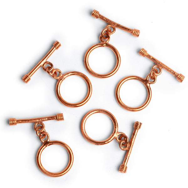 27x17mm Copper Toggle 5 Beads