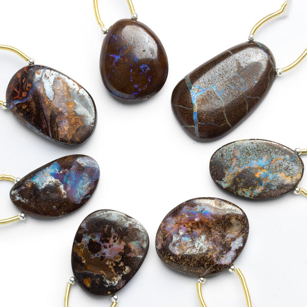 27x20mm Australian Boulder Opal Nugget Focal 1 Bead