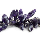 28x11mm Cape Amethyst Faceted Marquises 8 inch 12 beads - The Bead Traders