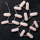 28x11mm Pink Peruvian Opal Plain Bar Ovals 15 inch 15 beads - The Bead Traders