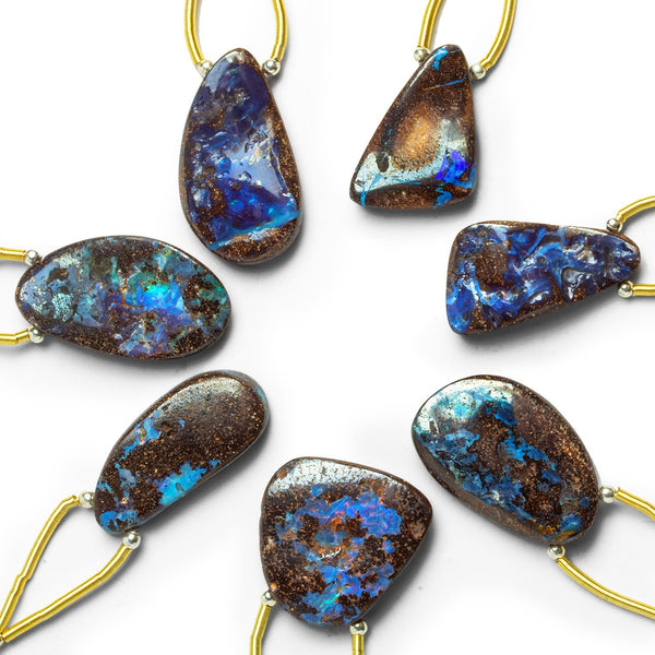 28x16mm Australian Boulder Opal Nugget Focal 1 Bead