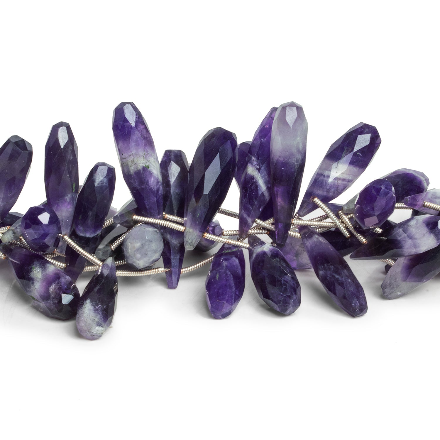 28x8mm Cape Amethyst Faceted Teardrops 8 inch 14 beads - The Bead Traders