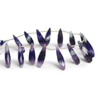 28x8mm Cape Amethyst Faceted Teardrops 8 inch 14 beads - The Bead Traders