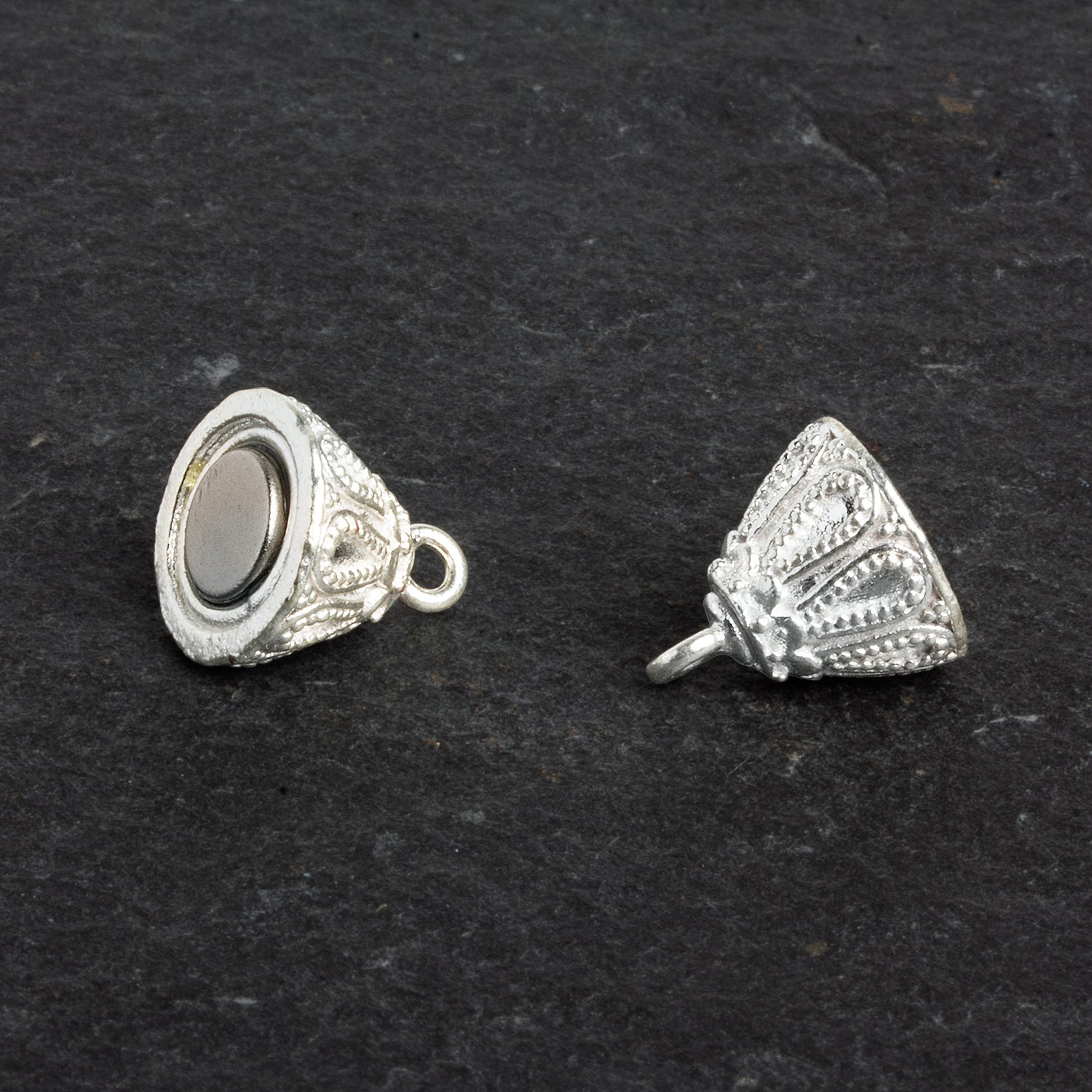 29x14mm Silver Plated Copper Magnetic Clasps 1 Bead - The Bead Traders