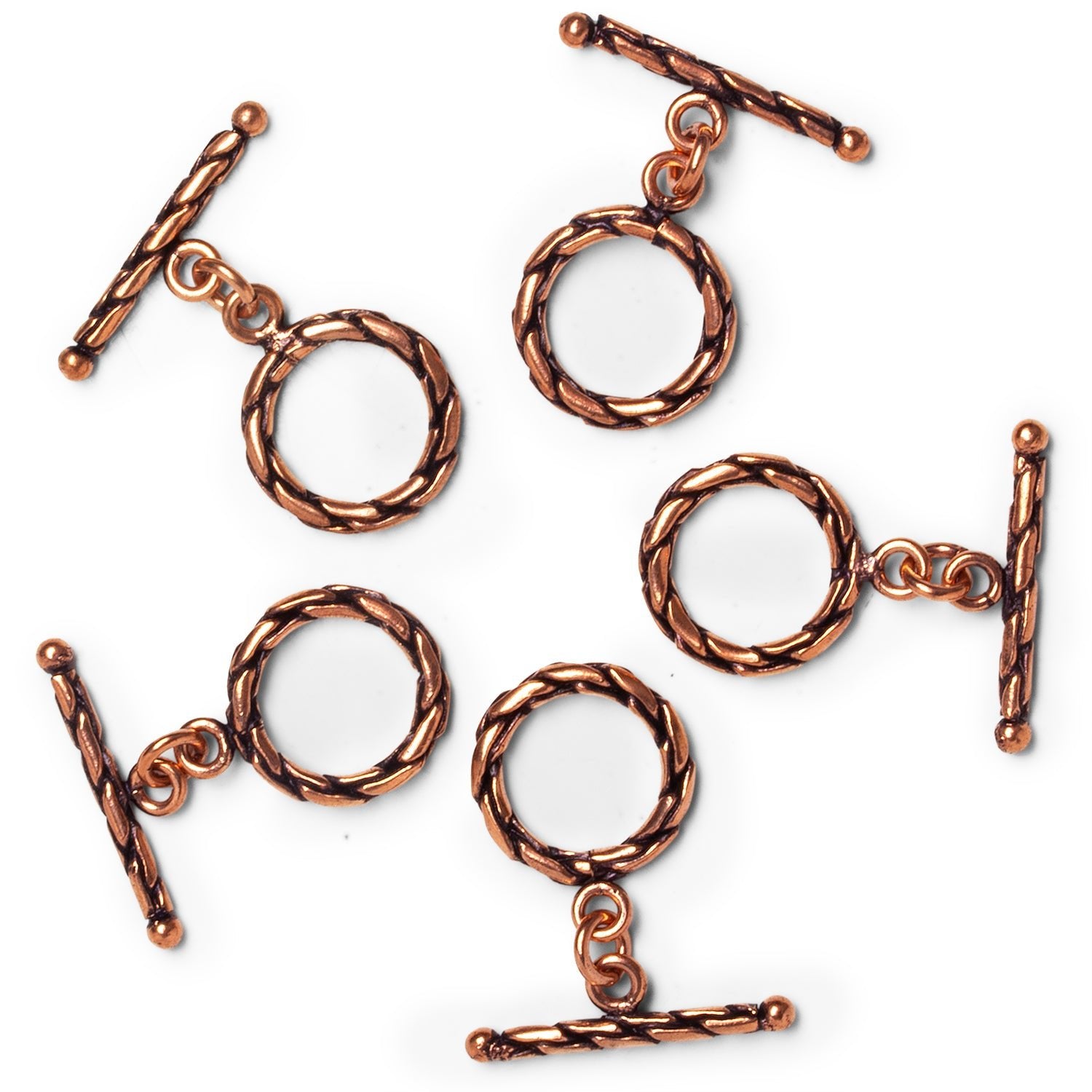 29x17mm Copper Woven Toggle 1 Bead - The Bead Traders