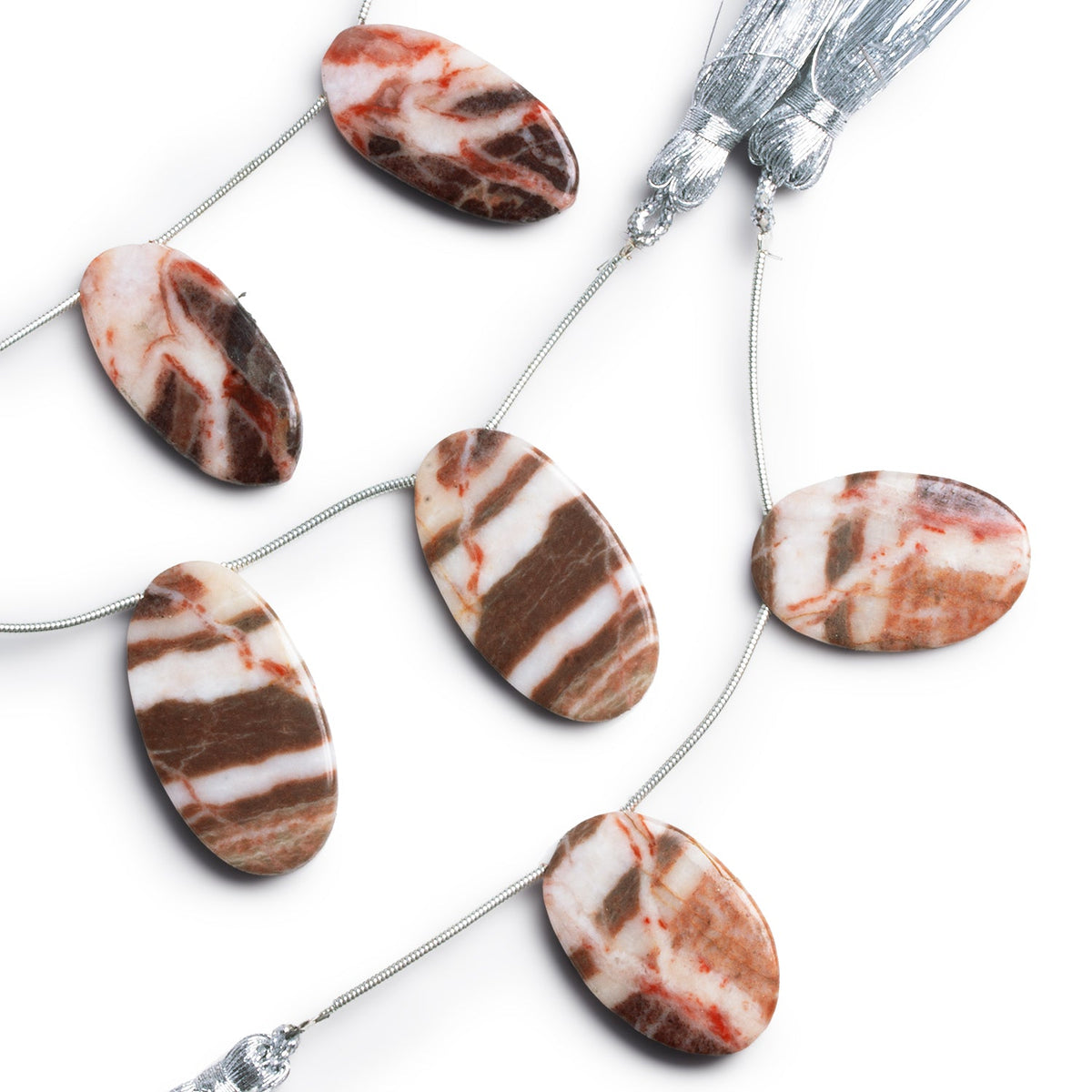 29x24mm Jasper Oval Focals 2 Beads - The Bead Traders