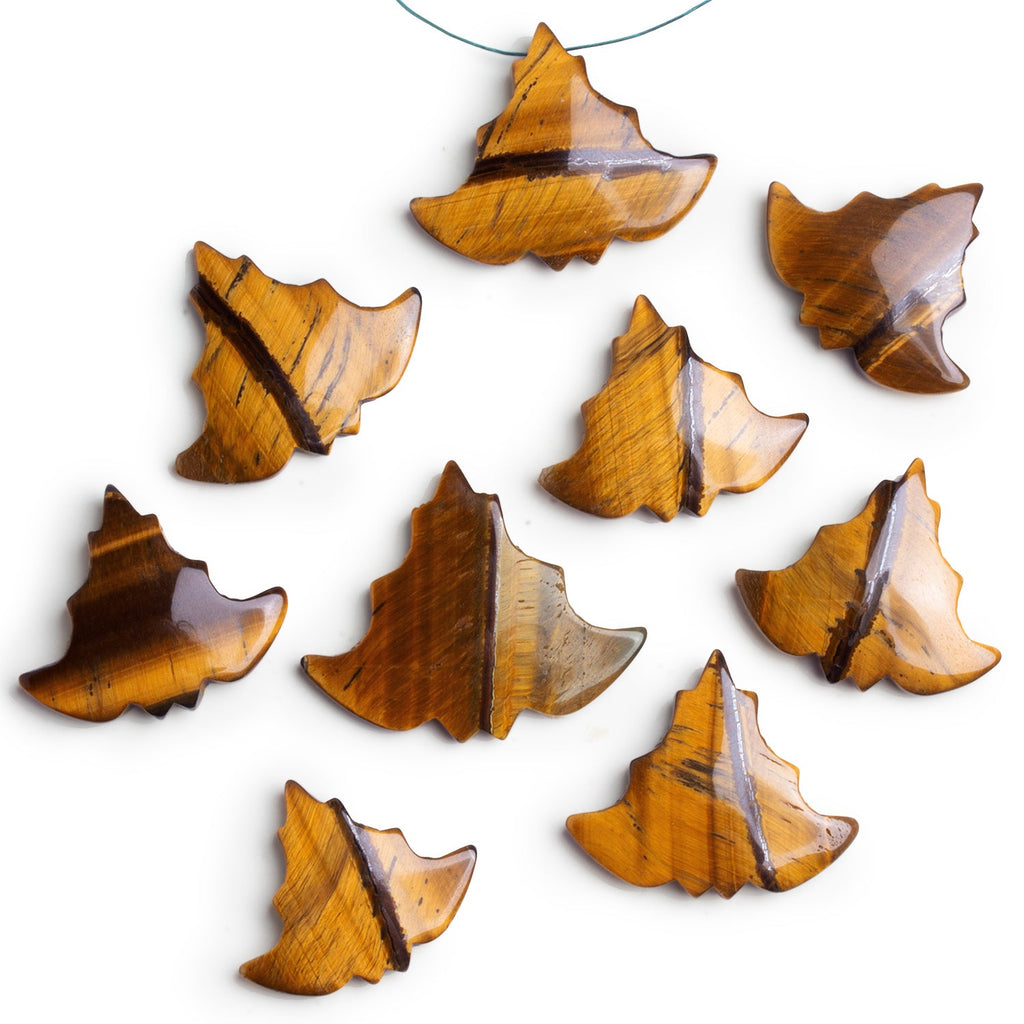 29x24mm Tiger's Eye Tree Focal 1 Bead - The Bead Traders