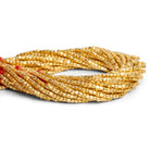 2mm 22kt Gold plated Copper Nuggets - Lot of 19 Strands - The Bead Traders