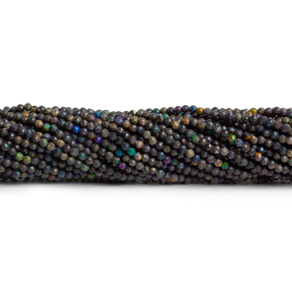 2mm Australian Boulder Opal Micro Faceted Rounds 12 inch 140 beads