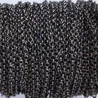 2mm Black Gold plated Ring Link Chain 3 Feet - The Bead Traders