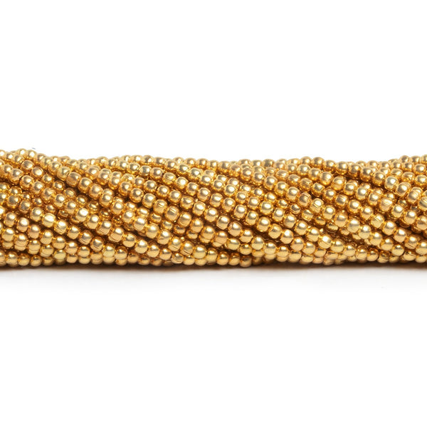 2mm Gold Plated Copper Rounds 8 inch 90 beads