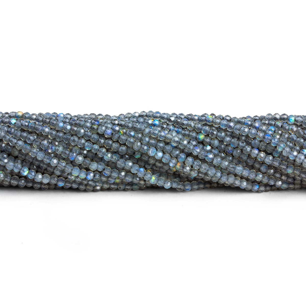 2mm Labradorite Faceted Rounds 12 inch 160 beads - The Bead Traders