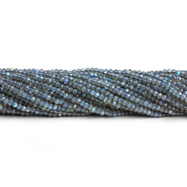 2mm Labradorite Faceted Rounds 12 inch 160 beads