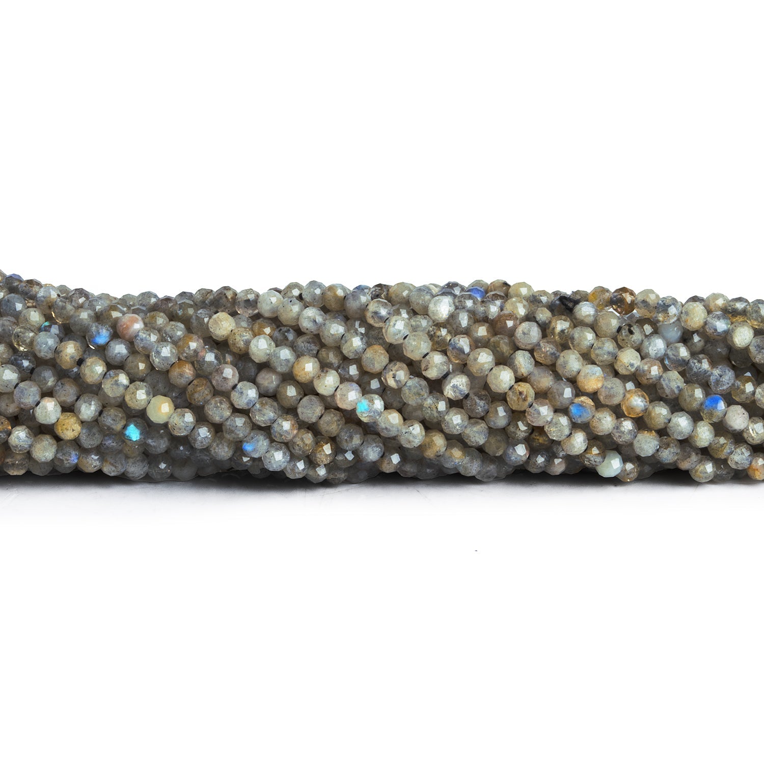 2mm Labradorite Microfaceted Rounds 11 inch 140 beads - The Bead Traders