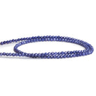 2mm Moody Blue Quartz Microfaceted Rounds 12 inch 135 beads - The Bead Traders