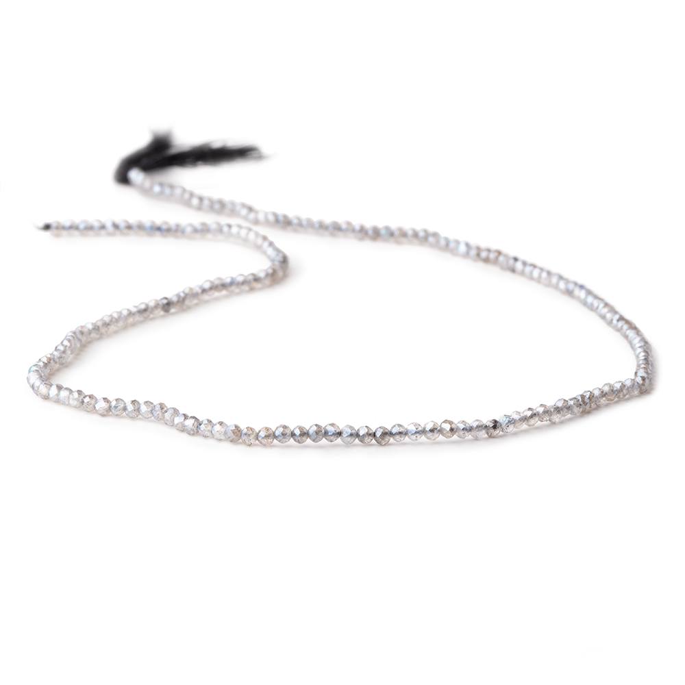 2.mm Mystic Labradorite Microfaceted Round Beads 12 inch 160 pieces - The Bead Traders