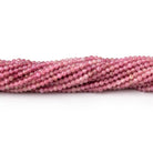 2mm Pink Tourmaline Micro Faceted Rounds 12.5 inch 174 beads - The Bead Traders
