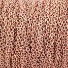 2mm Rose Gold plated Small Corrugated Oval Chain 3 Feet - The Bead Traders