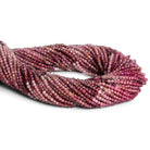2mm Shaded Ruby Microfaceted Rounds 12 inch 155 Beads - The Bead Traders