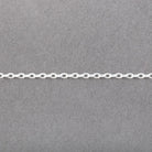 2mm Silver Plated Divot Oval Link Chain 3 Feet - The Bead Traders