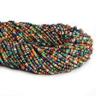 2mm Spiny Oyster, Lapis Lazuli & Turquoise Heishis 15 inch 370 beads - The Bead Traders