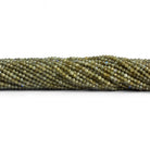 2mm Yellow Labradorite Micro Faceted Rounds 12 inch 155 beads - The Bead Traders