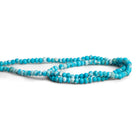 3 - 3.5mm Turquoise Howlite Faceted Rondelles 12 inch 120 beads - The Bead Traders
