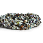 3 - 4.5mm Multi Gemstone Handcut Heishis 12 inch 125 beads - The Bead Traders