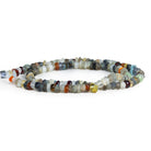3 - 4.5mm Multi Gemstone Handcut Heishis 12 inch 125 beads - The Bead Traders