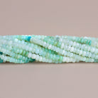 3-4mm Blue Peruvian Opal Faceted Rondelles 16 inch 170 beads - The Bead Traders