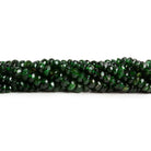3 - 4mm Chrome Tourmaline Faceted Rondelles 18 inch 220 beads - The Bead Traders