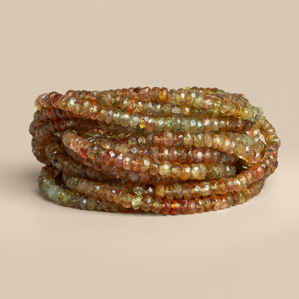 3-4mm Imperial Topaz Faceted Rondelles 18 inch 190 beads