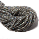 3 - 4mm Labradorite Faceted Rondelles 12 inch 155 beads - The Bead Traders