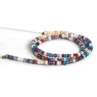 3-4mm Multi Gemstone Faceted Rondelles 16 inch 150 beads - The Bead Traders
