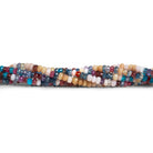 3-4mm Multi Gemstone Faceted Rondelles 16 inch 150 beads - The Bead Traders