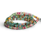 3-4mm Multicolor Tourmaline Faceted Rondelles 17 inch 290 beads - The Bead Traders