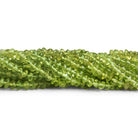 3 - 4mm Peridot Handcut Rondelles 14 inch 135 beads - The Bead Traders