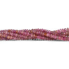 3 - 4mm Pink Tourmaline Plain Rondelles 18 inch 215 beads - The Bead Traders