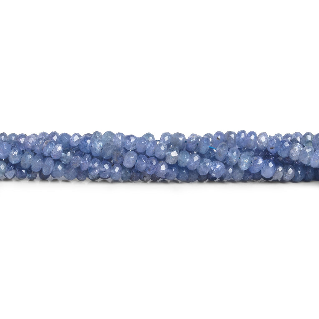 3-4mm Tanzanite Faceted Rondelles 17 inch 160 beads - The Bead Traders