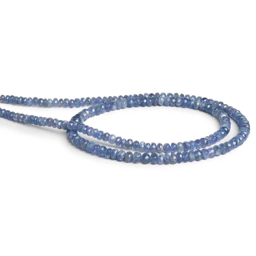 3-4mm Tanzanite Faceted Rondelles 17 inch 160 beads - The Bead Traders