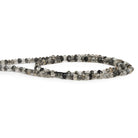 3 - 4mm Tourmalinated Quartz Faceted Rondelles 12 inch 125 beads - The Bead Traders