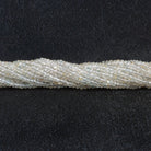 3-4mm White Topaz Handcut Rondelles 14 inch 135 beads - The Bead Traders