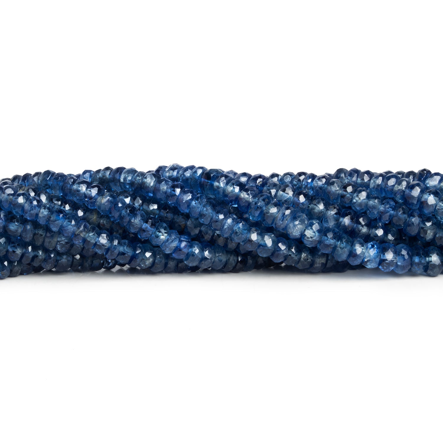3 - 5mm Kyanite Faceted Rondelles 16 inch 170 beads - The Bead Traders