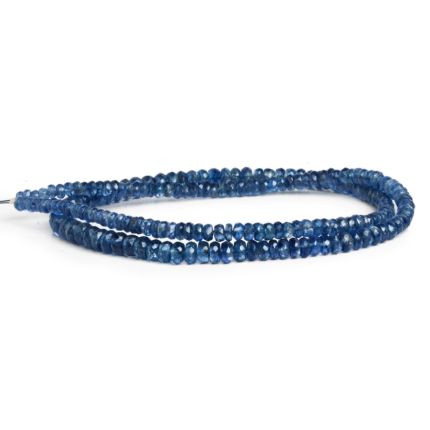 3 - 5mm Kyanite Faceted Rondelles 16 inch 170 beads - The Bead Traders