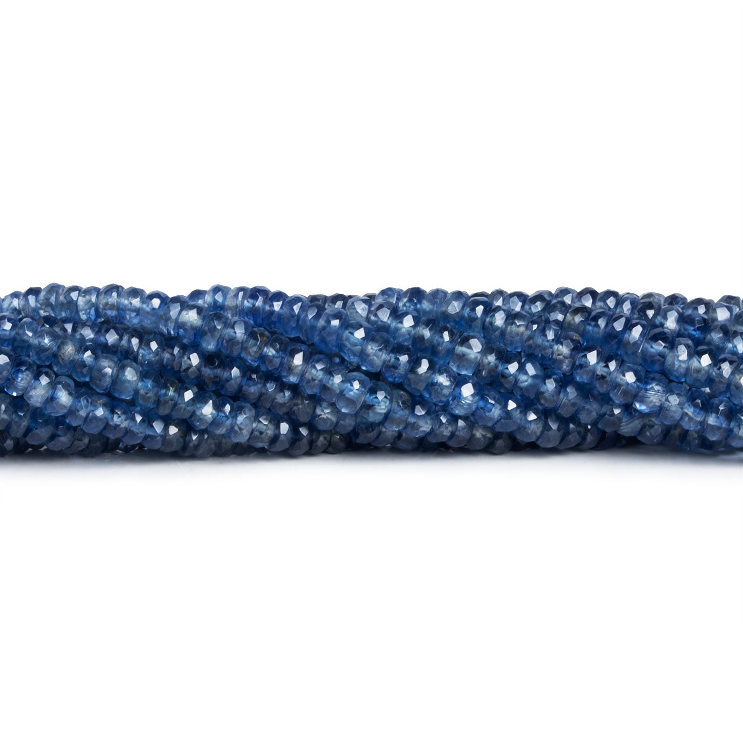 3 - 5mm Kyanite Faceted Rondelles 17 inch 195 beads - The Bead Traders