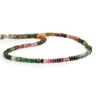 3 - 5mm Multicolor Tourmaline Faceted Rounds 15 inch 150 beads - The Bead Traders
