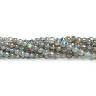 3 - 5mm Mystic Labradorite Plain Rounds 16 inch 115 beads - The Bead Traders