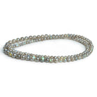 3 - 5mm Mystic Labradorite Plain Rounds 16 inch 115 beads - The Bead Traders