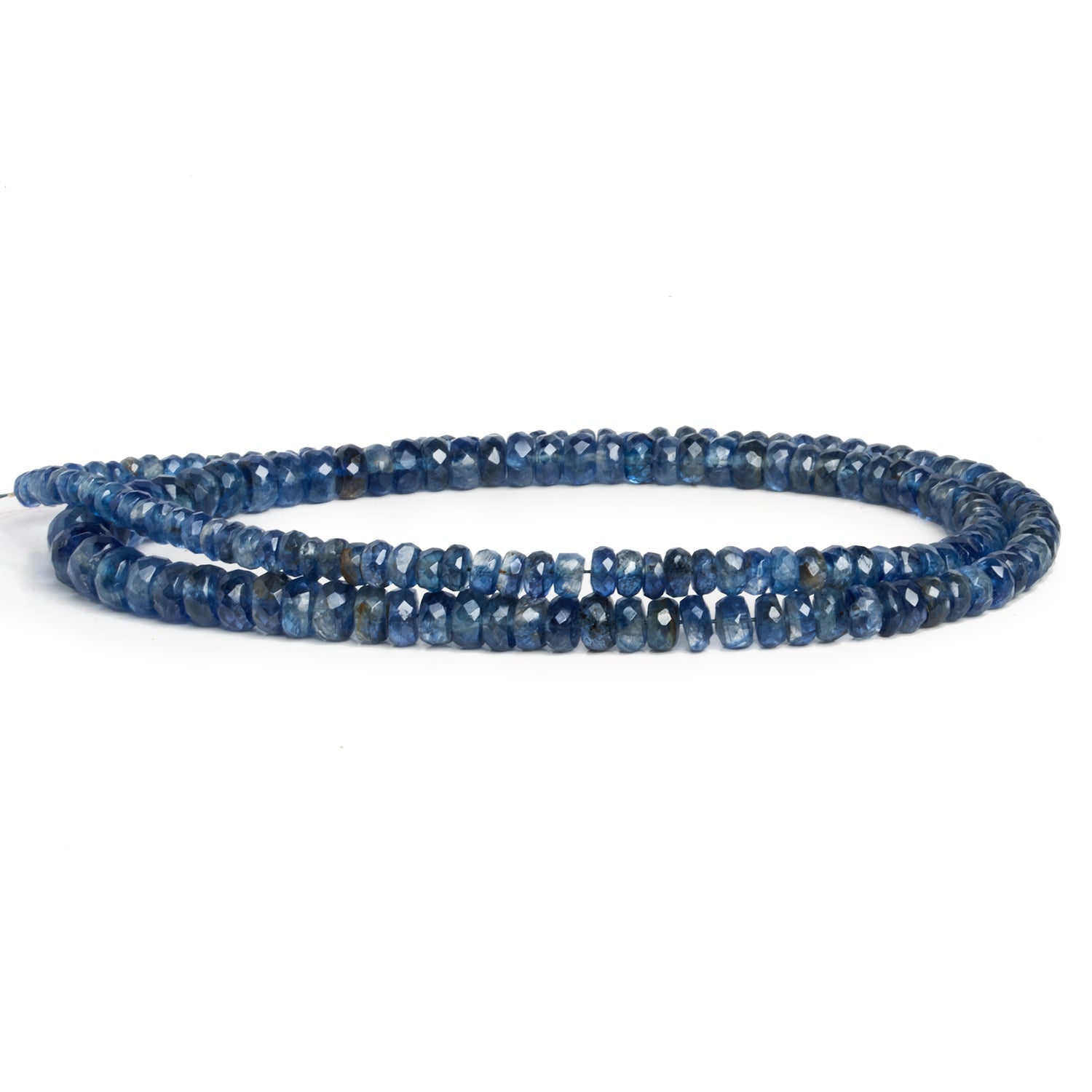 3 - 6mm Kyanite Faceted Rondelles 18 inch 155 beads - The Bead Traders