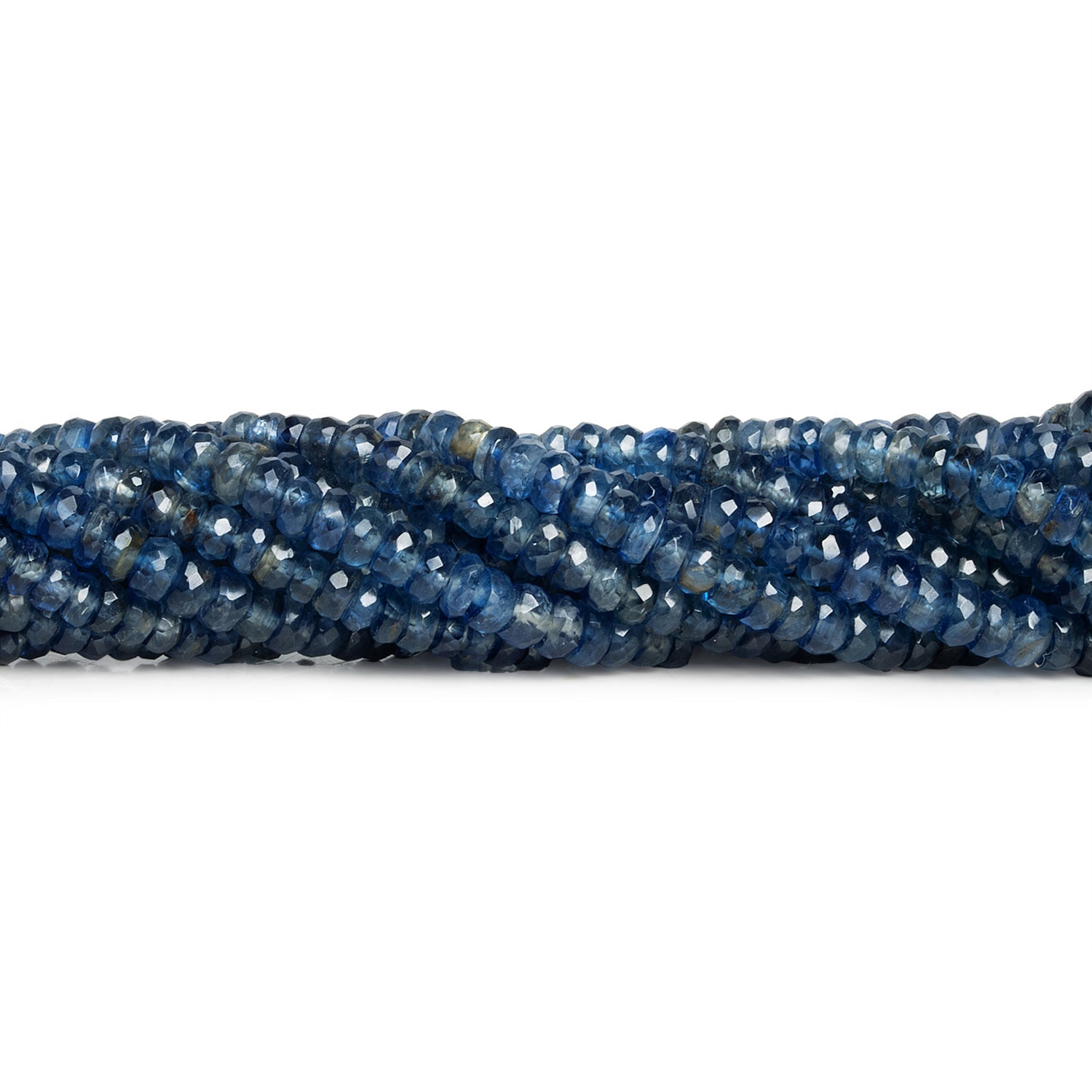 3 - 6mm Kyanite Faceted Rondelles 18 inch 155 beads - The Bead Traders